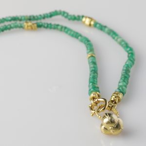 Emerald And Gold Necklace